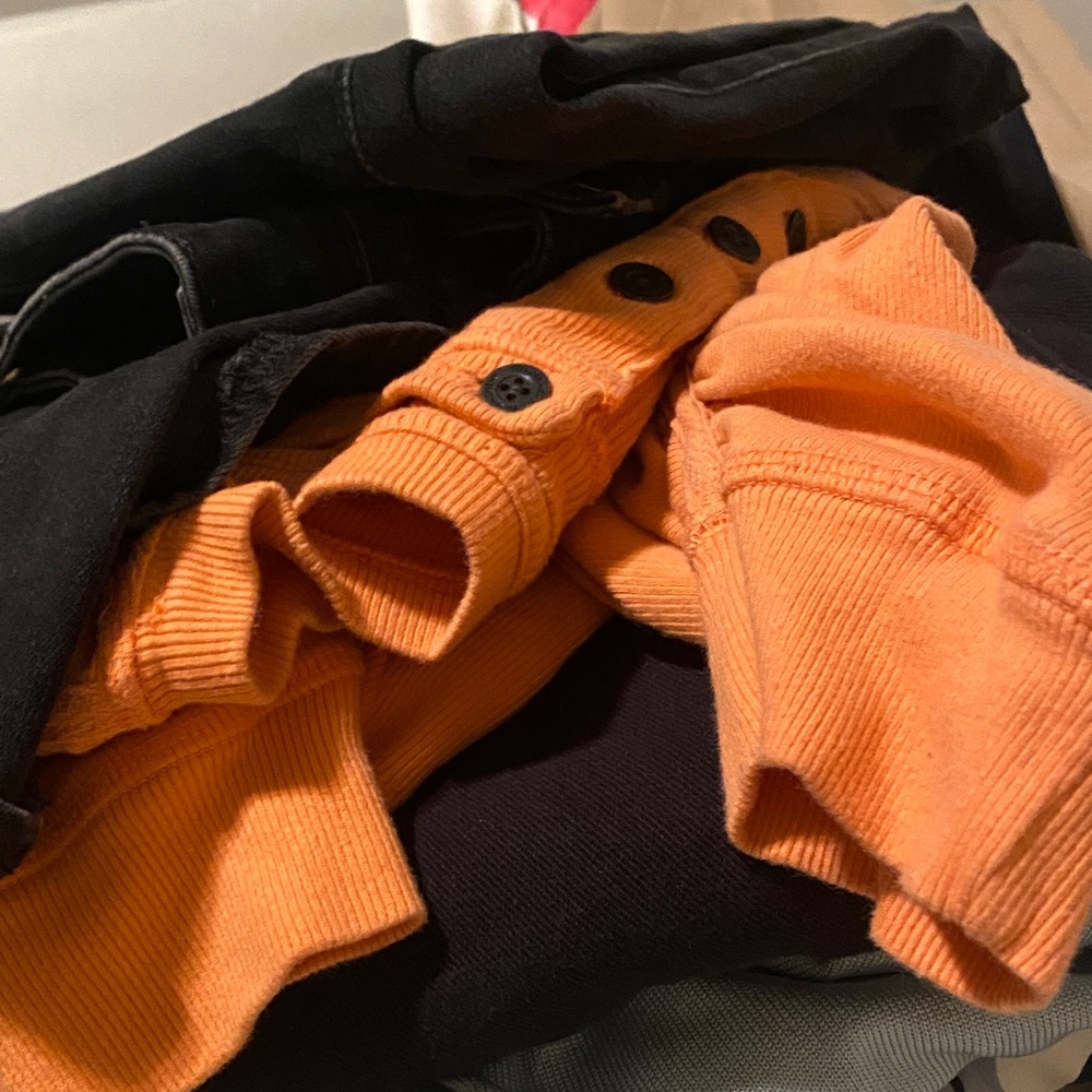 Chloe Vibrant Orange and Black Knitwear